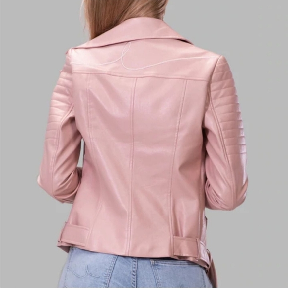 ByEgreis Rochelle Biker Jacket (blush) - Picture 2 of 5
